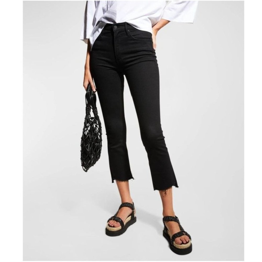 Mother Denim Insider Crop Step Fray Jeans in Not Guilty Size 24